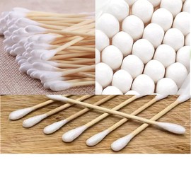 300/600 Organic Premium Bamboo Cotton Buds 100% Organic Cotton. This is a Zero Waste, Biodegradable, Plastic-Free, Eco Friendly, Vegan Product (200 Eco Buds)
