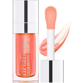 Hydrating Lip Glow Oil Hydrating & Long Lasting Plumping Lip Gloss Non-StickyTinted Lip Balm Lip Care Transparent Toot Lip Oil Prevents Lip Lines and Dry Cracked Lips (Coral)