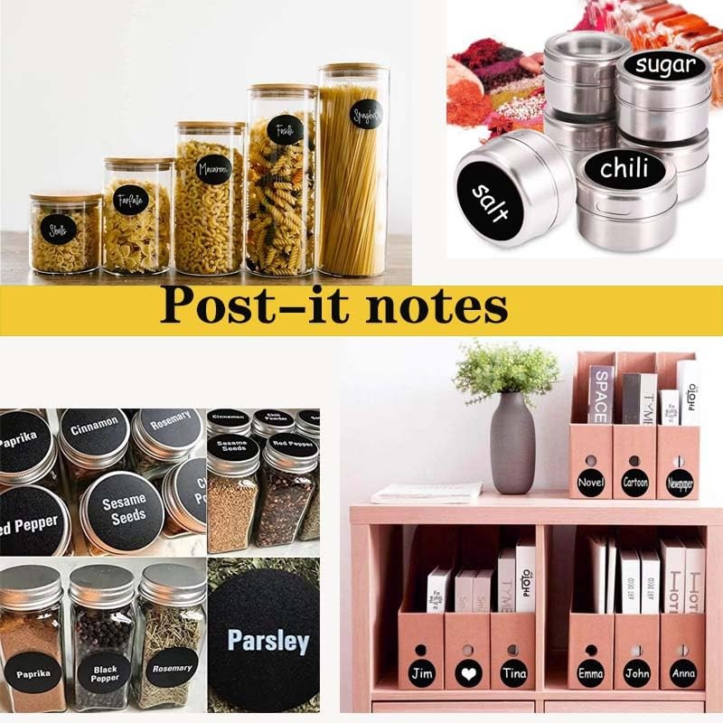 Chalkboard Labels-150pcs Waterproof Reusable Blackboard Stickers with 2 Liquid Chalk