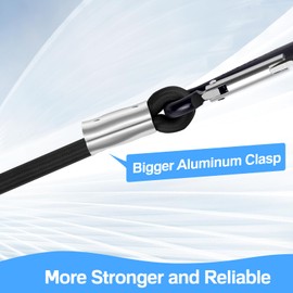 Joneaz 48 inch Bungee Cords with Hooks Heavy Duty Outdoor Black,4 Pack Black Nylon Bungee Rope with 5/16 Dia,UV Resistant