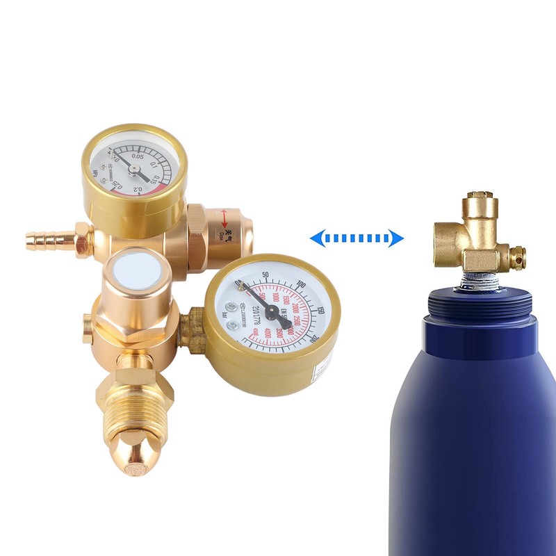 Gas Welding Regulator Argon CO2 Gauge TIG MIG Flowmeter 4500psi