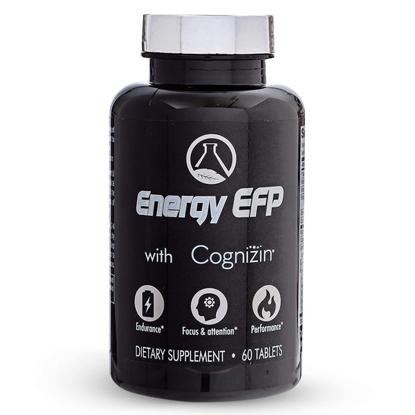 Nugevity Energy EFP Brain Booster - 60Ct Nootropic Energy Supplements for Focus & Stamina with Citicoline, Vitamin B, Ashwagandha, L-Theanine, Ginseng