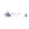 Purple Floral Themed Water Bottle Labels Easy to use and