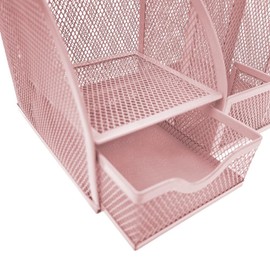 Sablon Organizador con Cajoncito de Malla Mesh Color Oro Rosa