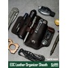 ST2 Leather Multitool Sheath, EDC Leather Belt Organizer, Belt EDC