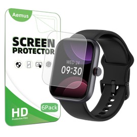 Aemus Screen Protector For IDW20 Smart Watch 1.91" (6 Pack) Clear TPU Soft Film Compatible for ENOMIR, WMK, Yoever, TOOBUR Fitness Watch Screen Film