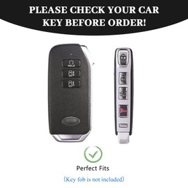 OFF WE GO for Kia Key Fob Cover, Soft TPU Protection Key Fob Case Compatible with Kia EV6 K5 Seltos Carnival Dl3 Mq4 7 Button Smart Remote Car Key Shell Holder (Silver Purple)