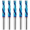 EANOSIC 5PCS Spiral Router Bits Up/Down Cut Compression Bit 1/4