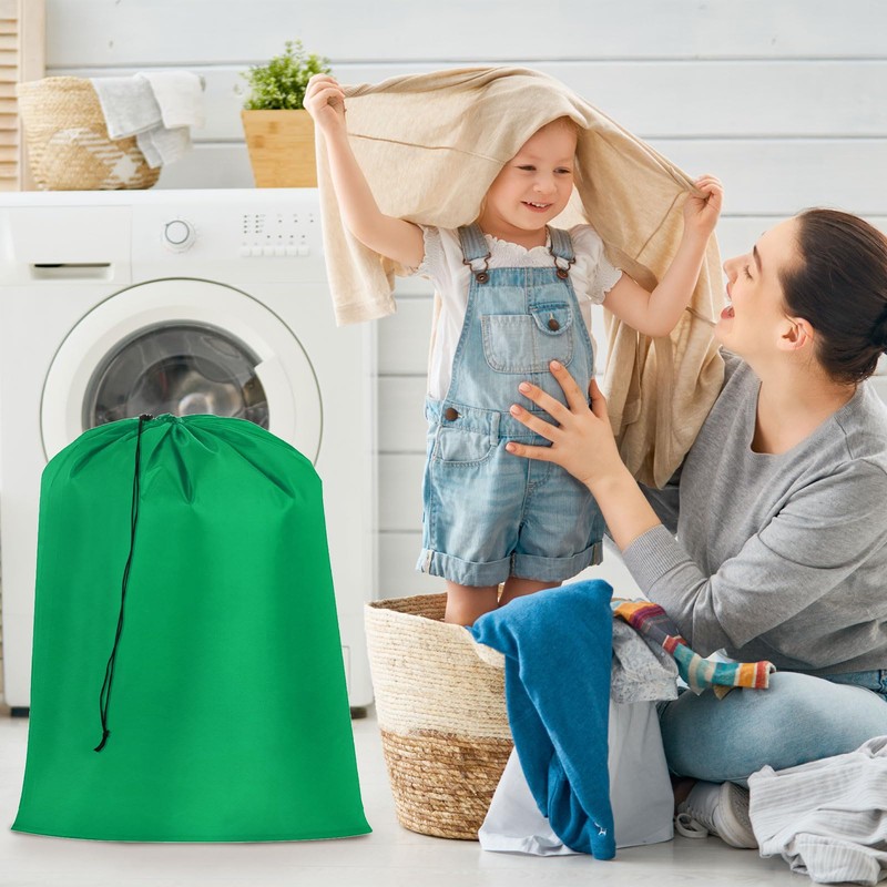 sourcing map Laundry Bag with Drawstring Closure, 27"x22" Dirty Clothes