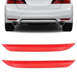 Silscvtt Red Reflector Rear Bumper Left and Right Replacement for 2016 2017 Accord 33505T2AA11 33555T2AA11 HO1185111 HO1184111