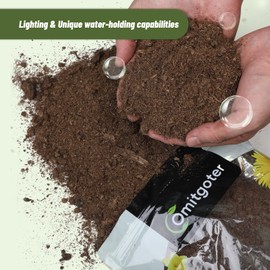 Omitgoter Peat Moss for Plants 1qt, Loam Sphagnum Moss Soil for Gardening, Organic Garden Growing Soil Amendment and Media for Flowers, Vegetables, Herbs, Orchid, Indoor Houseplant