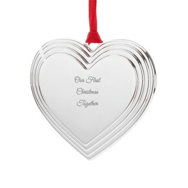 Things REMEBERED Silver Heart Locket Ornament (Free Customization)