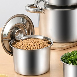 Alipis Stainless Steel Oil Jar Lid 18cm - Reusable Spill Proof Pot Cover, Anti-Scald Cooking Lid for Kitchen Use, Dishwasher Safe