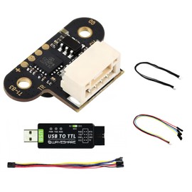 TOF Mini Laser Range Sensor, 7.8 m Distance, ±4 cm Accuracy, UART/I2C Communication, High Sensitivity, Low Light Interference for Robotics, Drones, and More Includes USB to TTL Converter