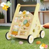 labebe Wooden Baby Walker, Push Walker for Baby Boys and