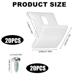 20pcs N 6950 Pocket Door Bottom Guides, N6950 Jamb Mount Plastic Pocket Door Hardware with 40 Screws Bottom Guide Kits Replacement Parts for Sliding Closet Floor Doors