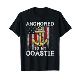 US Coast Guard Veteran Tshirt Coastie Wife USCG Veteran Flag T-Shirt