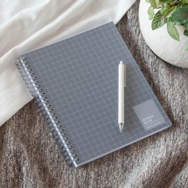 Blue Sky 2024-2025 Academic Year Weekly and Monthly Planner, 7" x 9", Flexible Cover, Wirebound, Aiden Dark Frosted (150674)