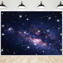 CRTPOD Outer Space Backdrop Starry Night Sky Galaxy Nebula Stars Photography Background for Baby Kids Portraits Universe Theme Birthday Party Decorations Banner Photo Studio Photobooth Props 7x5ft