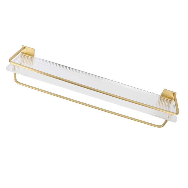 Bathroom Towel Rack Holder Acrylic Wall Mounted Hanging Storage Shelf