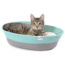 Kitty City Cat Bed, Cotton, 14"W x 19"L x 5"H