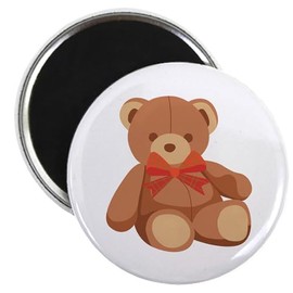 CafePress Stuffed Teddy Bear Magnets 2.25" Round Magnet (10 pack)