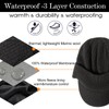 TOP-EX Waterproof Visor Beanie Hat for Men Winter Knit Skull