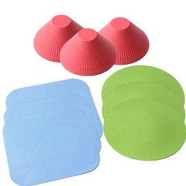3 set of HengKe Jar Gripper, 9 Pieces Multi-Purpose Reusable Rubber Gripper Jar Opener Gripper Rubber Jar,Gripper Pads Round Kitchen Coasters Multi-Purpose Bottle Lid Openers Fit for Most Bottles