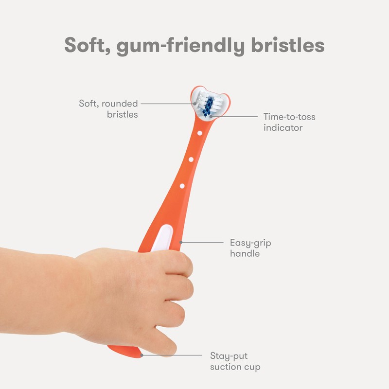 Frida Baby Triple-Angle Toothhugger Training Toddler Toothbrush | Toddler Toothbrush