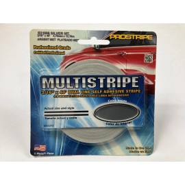 Prostripe R31006 Dual Line Pin Striping Tape, Silver Metallic, 3/16" X 40'