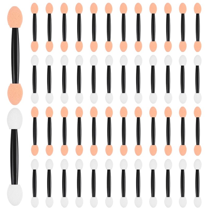LOPHE Sponge Eyeshadow Brush, 50 Stück Mini Lidschatten Applikator, Lidschatten