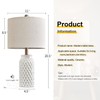 USumkky 20.5" White Modern Ceramic Bedside Lamp Set of 2