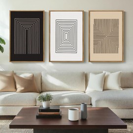 Anyzal Modern Wall Art Minimalist Neutral Wall Decor Large Abstract Artprints 24x36 Inch Set of 3 for Living Room Bedroom Office