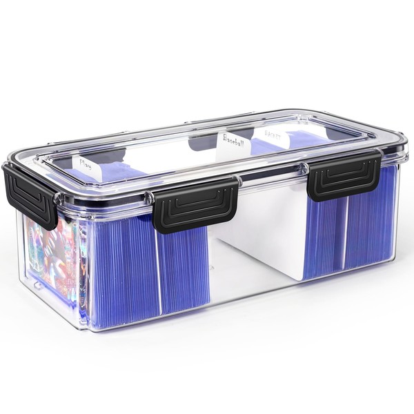 Trading Card Storage Box Compatible with Top Loaders, Sports Cards