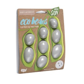 Eco Candle Co. Eco Beans Wax Melts 2-Pack, Cedar & Sandalwood 3.5 oz. - Scents of Fresh Ozone, Lily, Cedarwood & Sandalwood- 100% Soy Wax, No Lead, Kraft Paper Label & Lid, Hand Poured