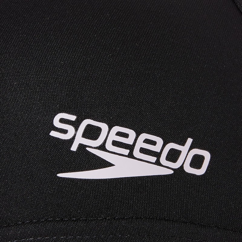 Speedo Junior Polyester Swimming Cap | Kids Swim, Black, One