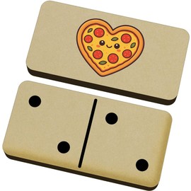 Azeeda 'Heart Pizza' Domino Set & Box (DM00052289)