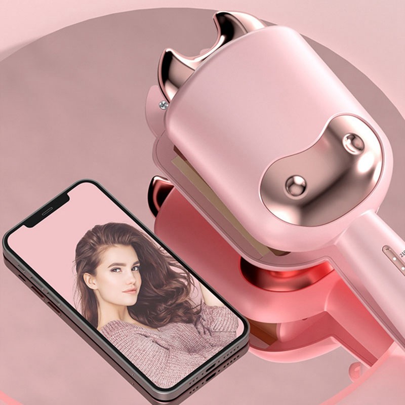 Cow Shaped Curling Iron Wand Professional 1.3 Inch Temperature Adjustable