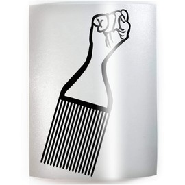 FIST Pick Afro American Black Hair Fro African Vinyl Decal Bumper Sticker Laptop Window Car Wall Sign Black 1.75”x5”