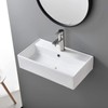 SHACO Contemporary 21" X 12" Porcelain Ceramic Wall Mounted Bathroom