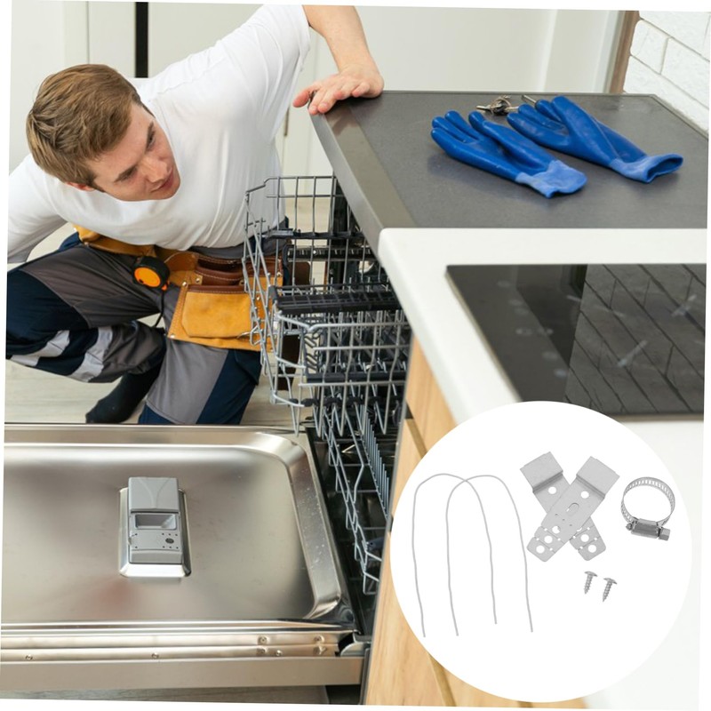 WOONEKY 5001dd4001a Dishwasher Mounting Brackets Stainless Steel Dishwasher Countertop Bracket