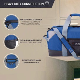 Lewis N. Clark Heavy Duty Large Duffel Bag for Women + Men, Carry On, Gym Duffel Bag, DayPack, Ditty Bag & Travel BackPack Alternative with Neoprene Gear Bag, 24in - Blue