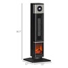 HOMCOM Space Heater for Indoor Use with Realistic Flame Effect,