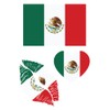 World Flag Temporary Tattoos / 75 tattoos/Select from 25 Countries/Great