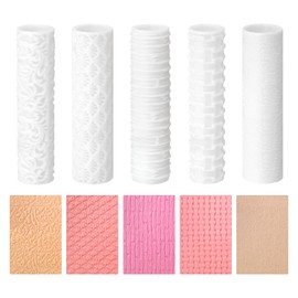 YINARONG Polymer Clay Texture Roller,Polymer Clay Earring Maker Roller - Ideal for Creating Polymer Clay Texture Sheets - Compatible with Polymer Clay Cutters (5 Small Size)