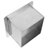 Ipetboom Stainless Steel Trash Chute Grommet Square Countertop Waste Disposal