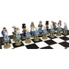 HPL Alice in Wonderland Fantasy Chess Set with 18" Black