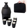 Lyty Ceramic Sake Set Cups with Warmer + Sake Saki