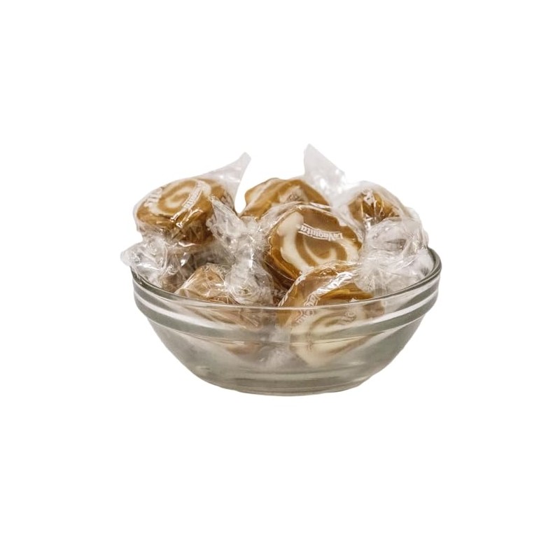 YANKEETRADERS Coconut Caramel Rolls Candy, Individually Wrapped, 2 Pound Bulk