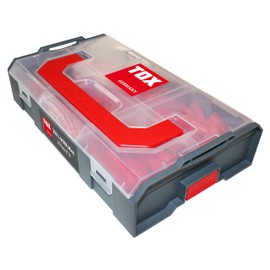 TOX L-BOXX Mini Allround Tri Dowel Set Effective, Compact, Clear, Individually Adjustable & Stackable + Tri Dowel Assortment for Fixings in Almost All Building Materials, 094900201, Grey